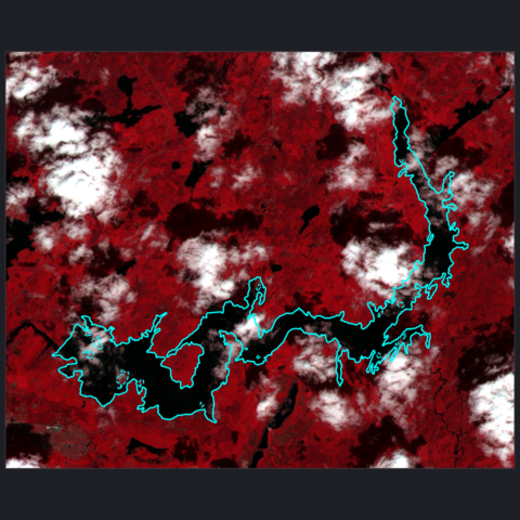 Birch Lake, NIR false color