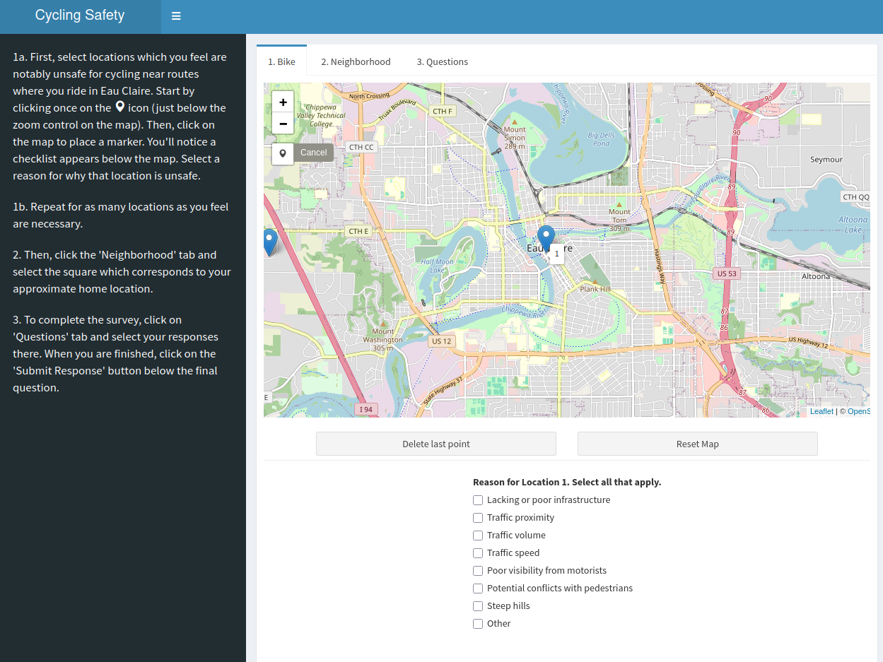 Cycling Safety Survey – Eau Claire